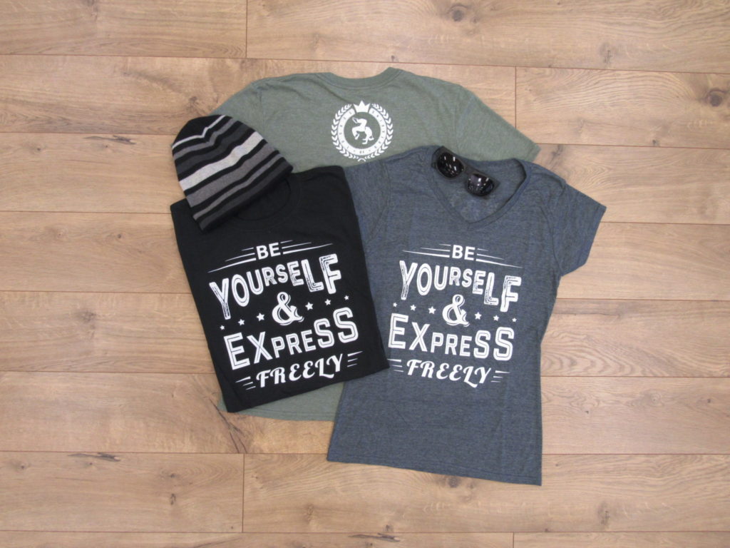 Be Yourself & Express Freely Shirt - Men's Crewneck - Black