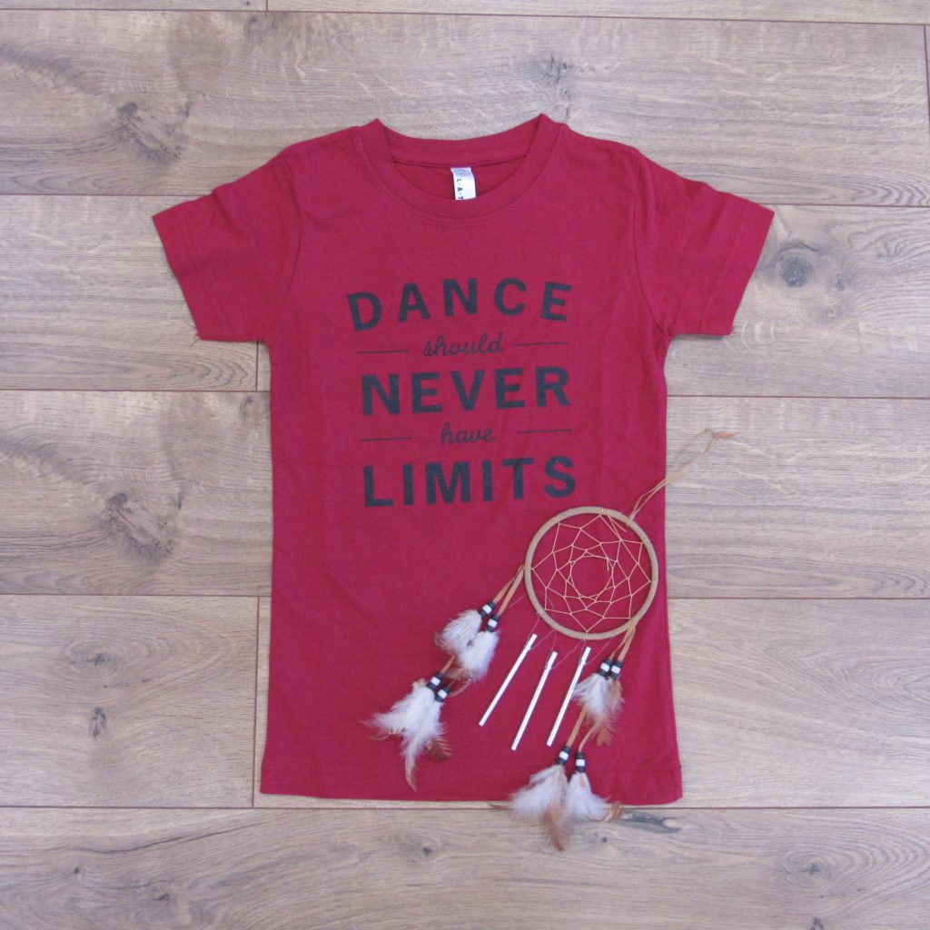 Dance Should Never Have Limits Shirt - Youth Crewneck - Dark Red