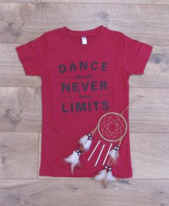 Dance Should Never Have Limits Shirt - Youth Crewneck - Dark Red