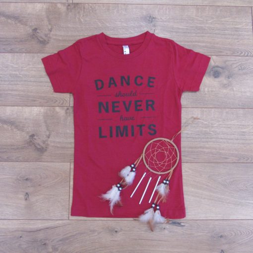 Dance Should Never Have Limits Shirt - Youth Crewneck - Dark Red