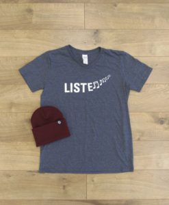 Listen Shirt - Men's Vneck - Heather Blue