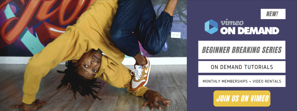 Bboy in Breaking Freeze for Vimeo On Demand Tutorials