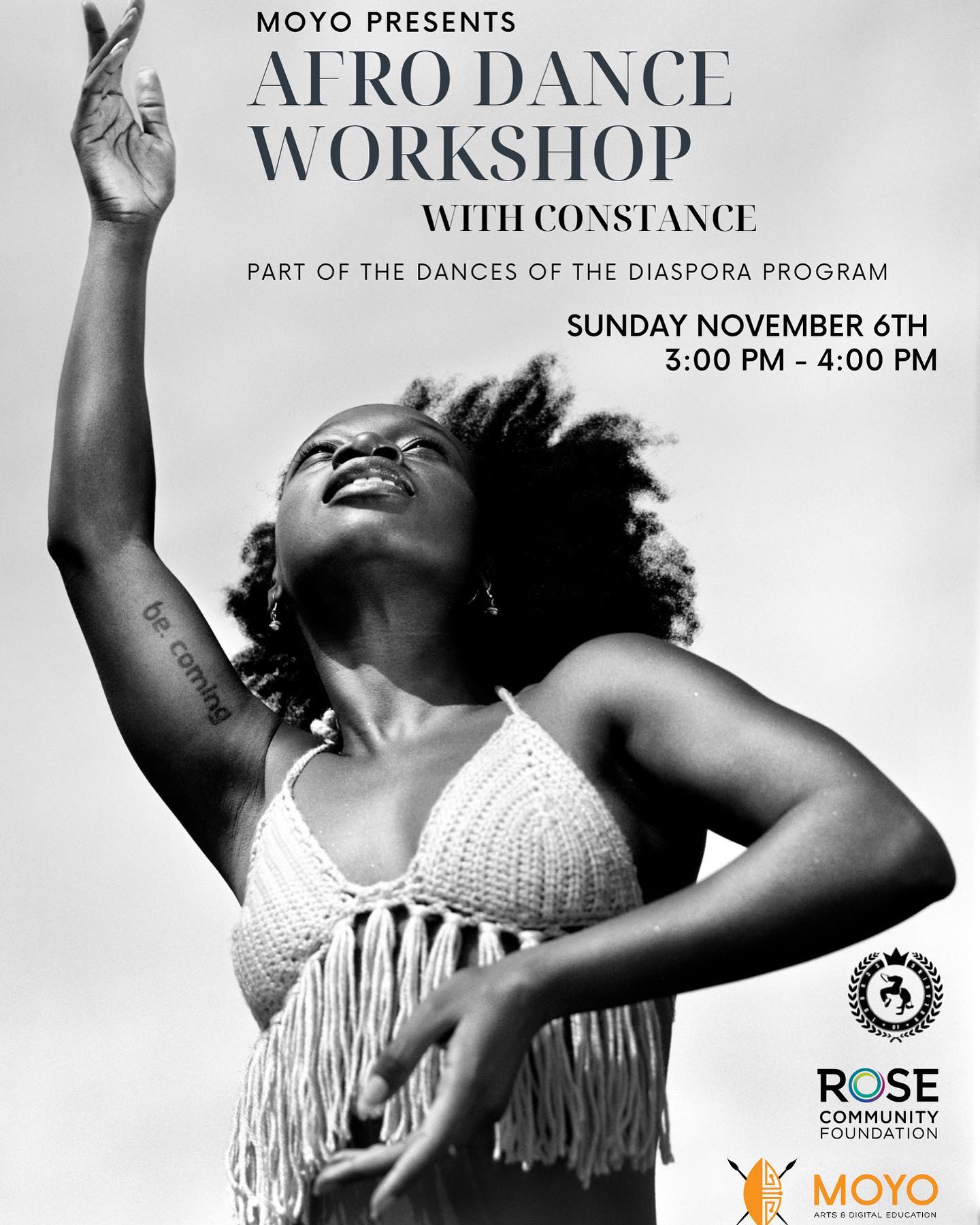 Next up We have a Free workshop this Sunday 🙌🙌

Join us and come get your groove on with @danceconstancedance as she will be teaching a Afro Dance workshop 💯

To sign up for this free workshop link in bio! 

💥Workshop: Afro Dance
💥Date: Sunday, November 6, 2022
💥Time: 3:00pm - 4:00pm
💥Price: Free

💥Location: School of Breaking
  14190 E Jewell Ave Unit 7, Aurora, CO 80012

@moyocac @rcfdenver #schoolofbreaking #free #workshop #dance #afrodance #expressfreely #peace #love #unity #havingfun #hiphop #streetdance #culture